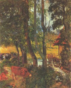 飲酒桶で牛 作： Paul Gauguin